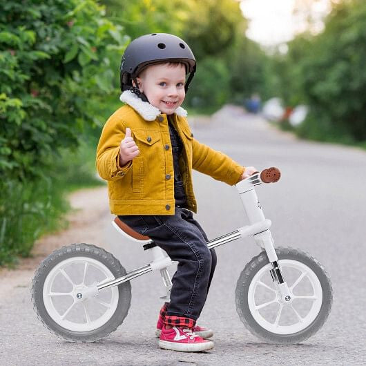 12 Inch Balance Bike with Adjustable Seat and Rotatable Handlebar-Green-5
