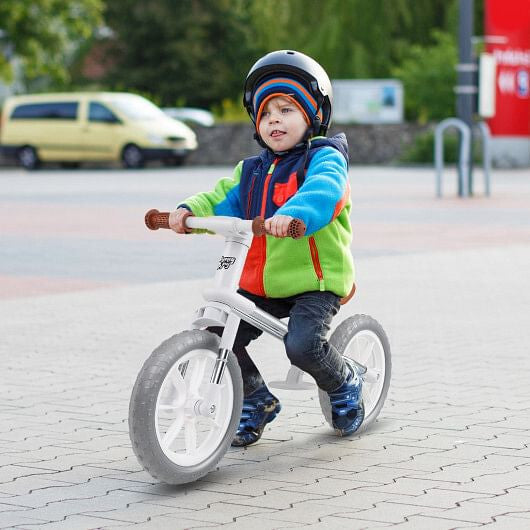 12 Inch Balance Bike with Adjustable Seat and Rotatable Handlebar-Green-6