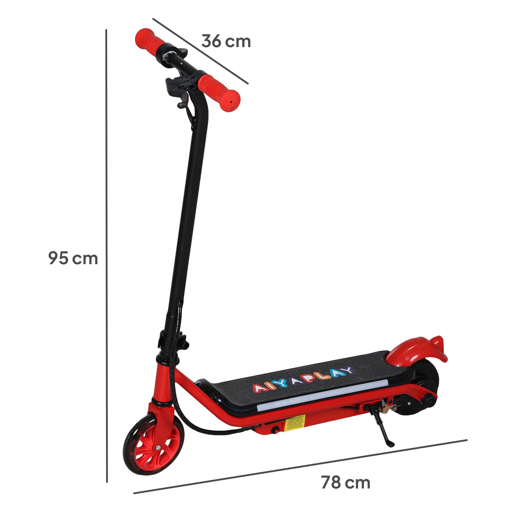 Electric Scooter for Kids Ages 6-14, with Dual Brakes, Flash Wheel and Colourful Light, Kids Electric Scooter E Scooter, Up to 12 KM/H & 10 KM, Red-2