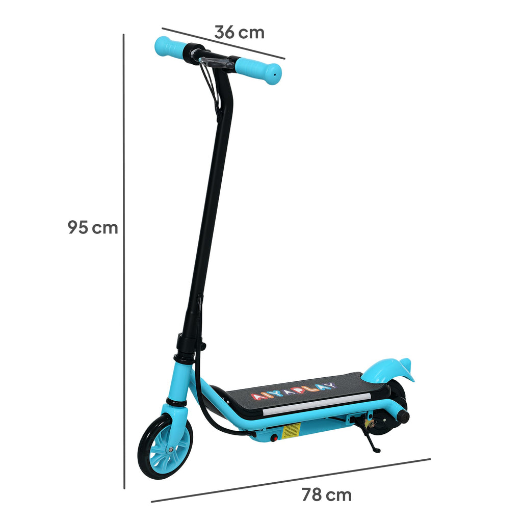 Electric Scooter for Kids Ages 6-14, with Dual Brakes, Flash Wheel and Colourful Light, Kids Electric Scooter E Scooter, Up to 12 KM/H & 10 KM, Blue-2