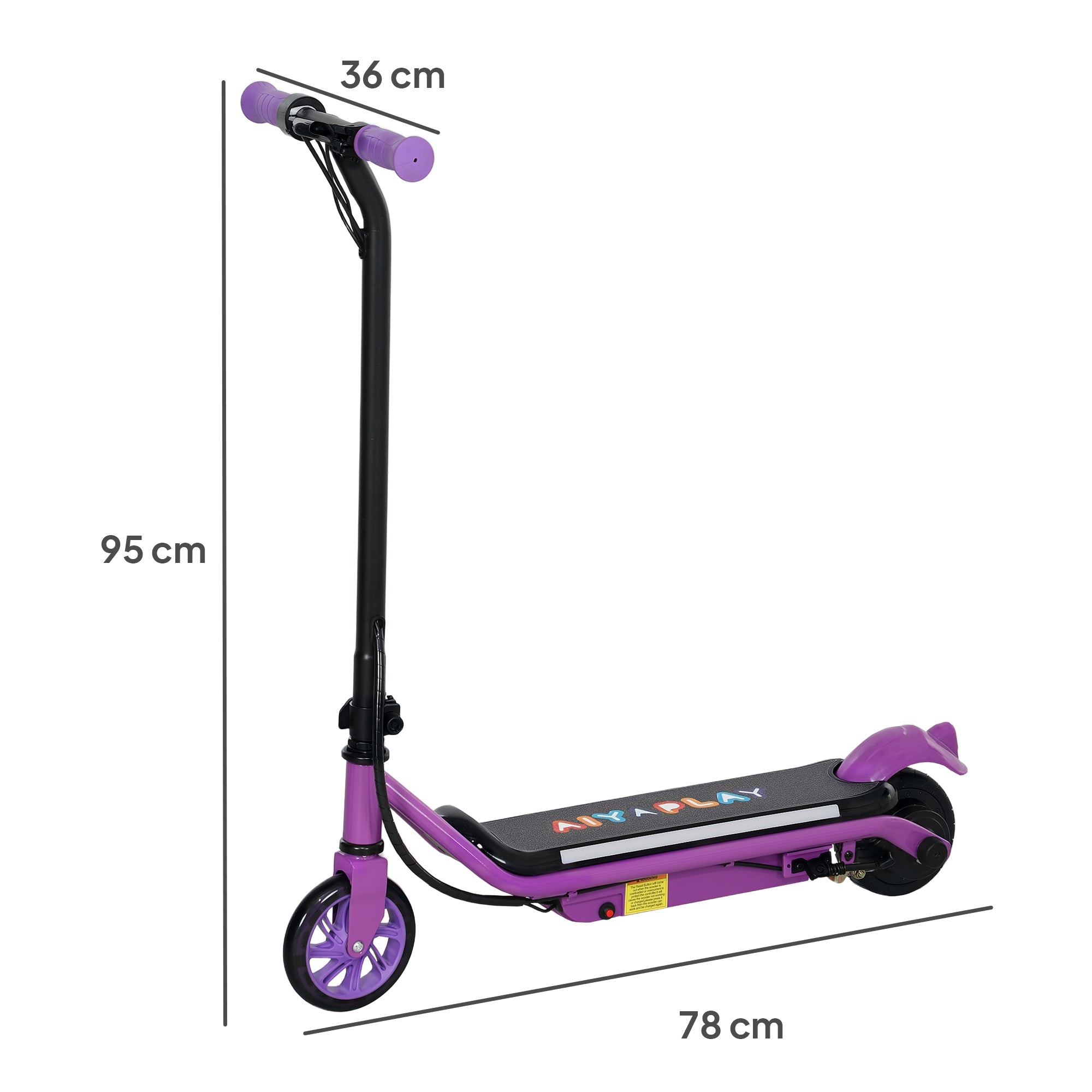 Electric Scooter for Kids Ages 6-14, with Dual Brakes, Flash Wheel and Colourful Light, Kids Electric Scooter E Scooter, Up to 12 KM/H & 10 KM, Purple-2